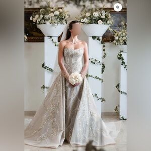 Tony Ward Strapless Wedding Gown with Beaded Details